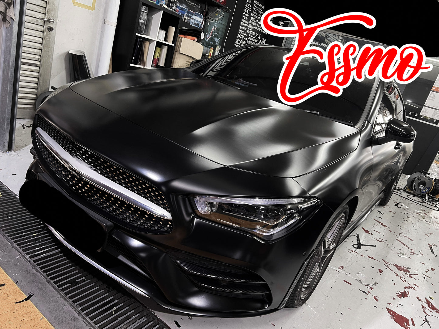 PET Satin Black Vinyl Wrap