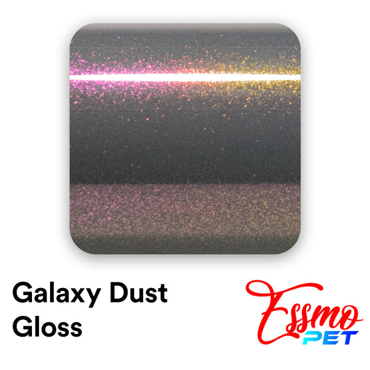 PET Galaxy Dust Gloss Phantom Gray Red Vinyl Wrap