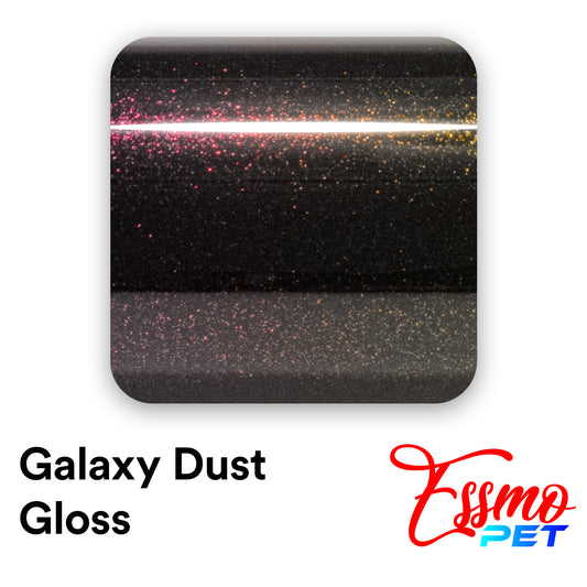 PET Galaxy Dust Gloss Phantom Rose Black Vinyl Wrap