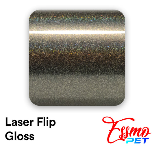 PET Laser Flip Gloss Gray Vinyl Wrap