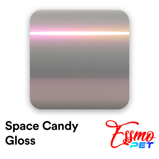 PET Space Candy Gloss Gray Red Vinyl Wrap