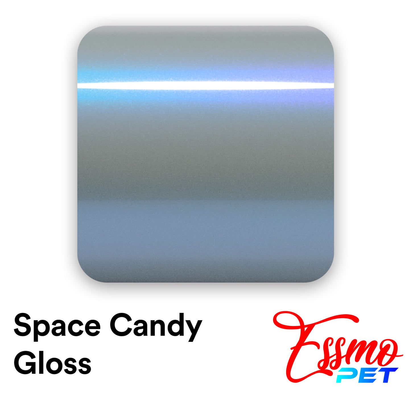 PET Space Candy Gloss Gray Blue Vinyl Wrap