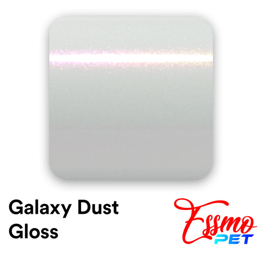 PET Galaxy Dust Gloss White Red Vinyl Wrap