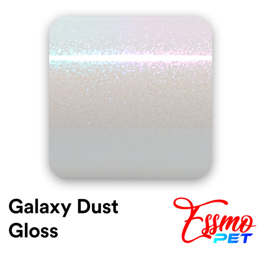 PET Galaxy Dust Gloss White Blue Vinyl Wrap