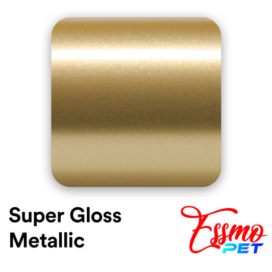 PET Super Gloss Metallic Milano Gold Vinyl Wrap