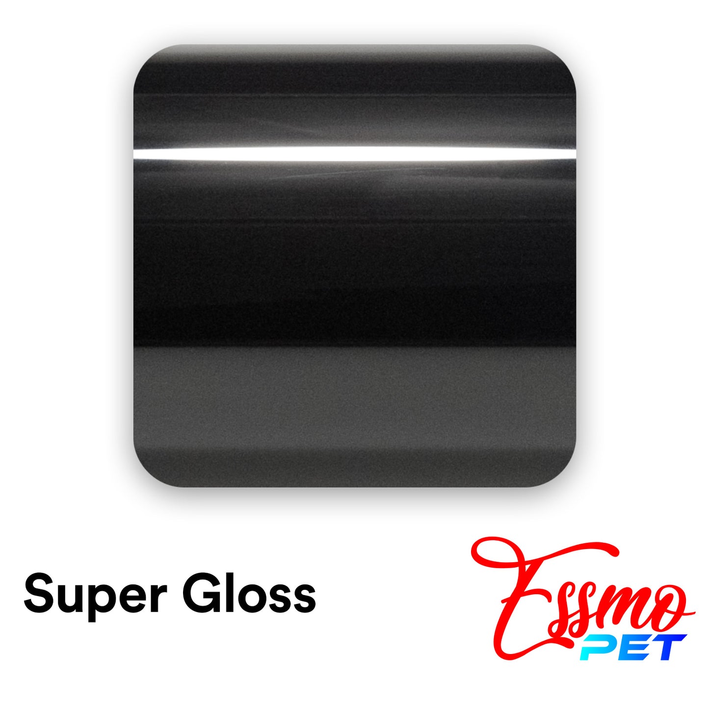 PET Super Gloss Black Vinyl Wrap