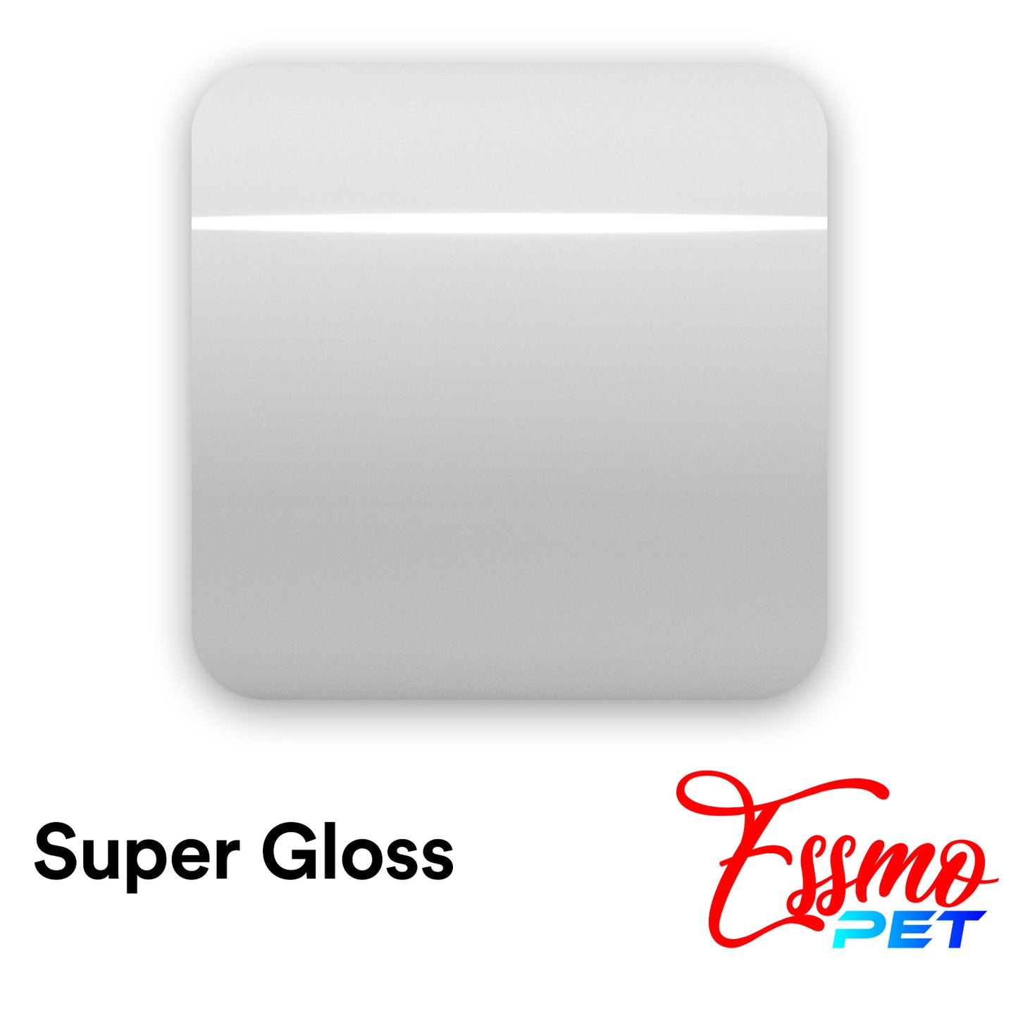 PET Super Gloss White Vinyl Wrap