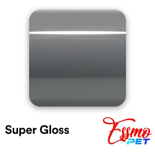 PET Super Gloss Dark Nardo Gray Vinyl Wrap