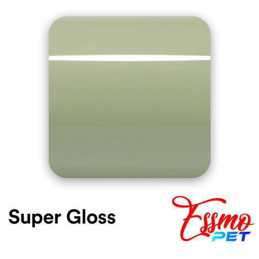 PET Super Gloss Light Khaki Green Vinyl Wrap