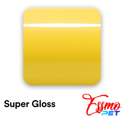 PET Super Gloss Yellow Vinyl Wrap