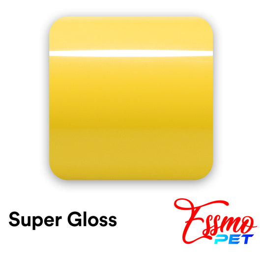 PET Super Gloss Yellow Vinyl Wrap