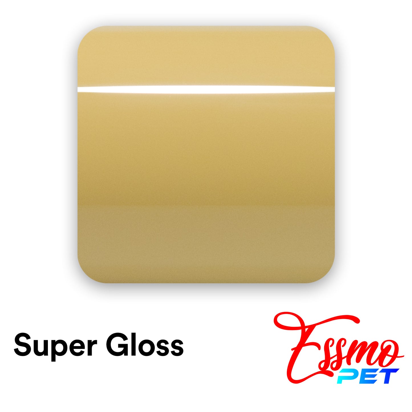 PET Super Gloss Cloudy Yellow Vinyl Wrap