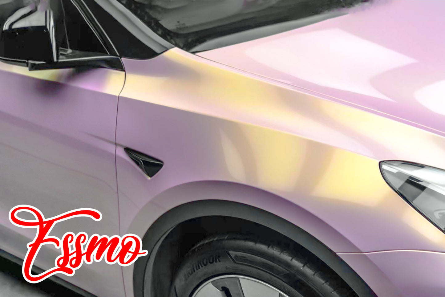 PET Space Candy Gloss Glaze Pink Gold Vinyl Wrap