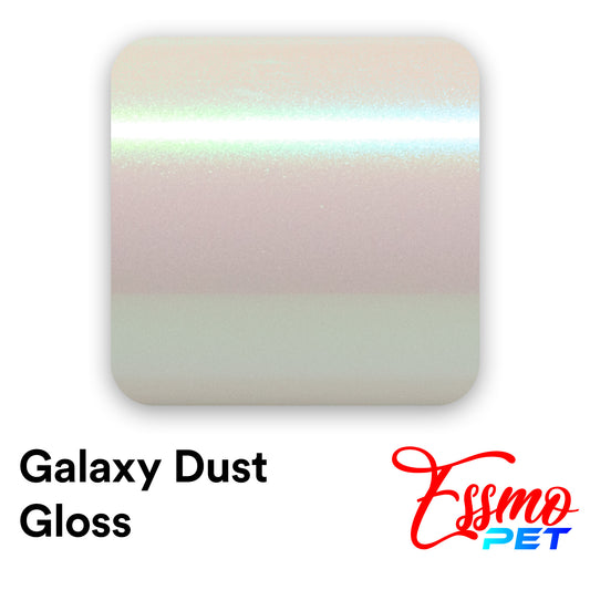 PET Galaxy Dust Gloss Aurora White Vinyl Wrap