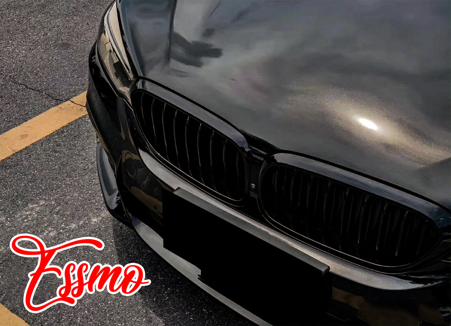 PET Super Gloss Metallic Black Vinyl Wrap