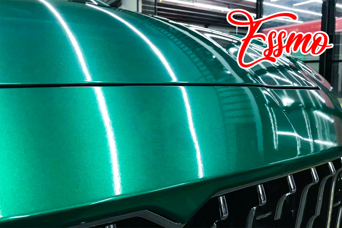 PET Super Gloss Metallic Emerald Green Vinyl Wrap