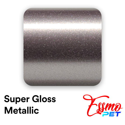 PET Super Gloss Metallic Battle Gray Vinyl Wrap