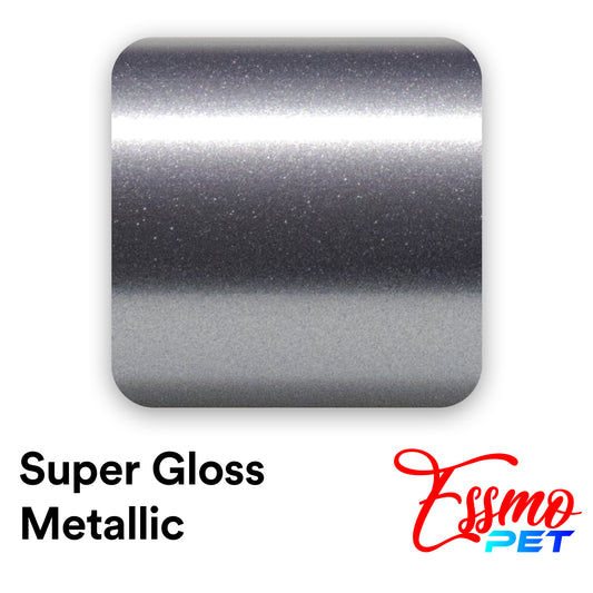 PET Super Gloss Metallic Space Gray Vinyl Wrap