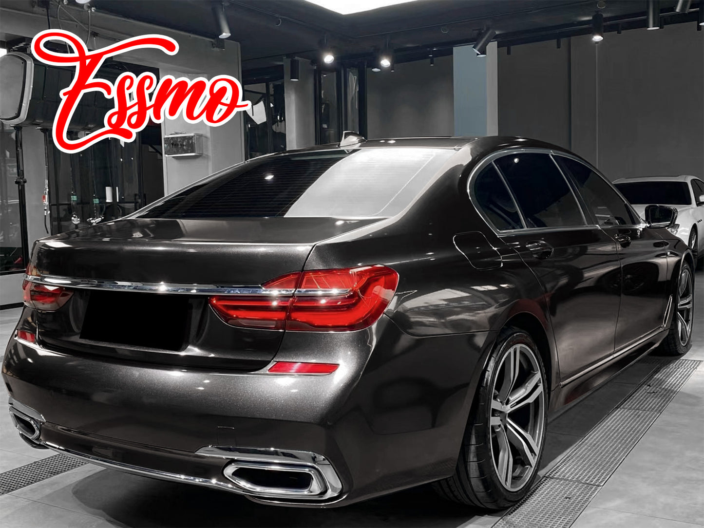 PET Super Gloss Metallic Steel Gray Vinyl Wrap