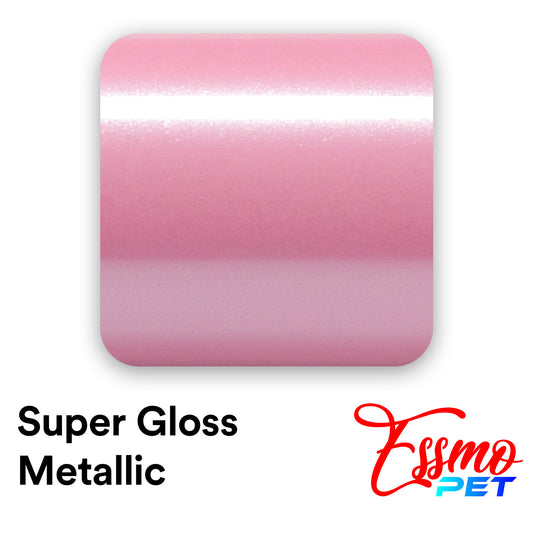 PET Super Gloss Metallic Petal Pink Vinyl Wrap