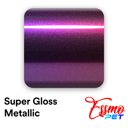 PET Super Gloss Metallic Magenta Purple Vinyl Wrap
