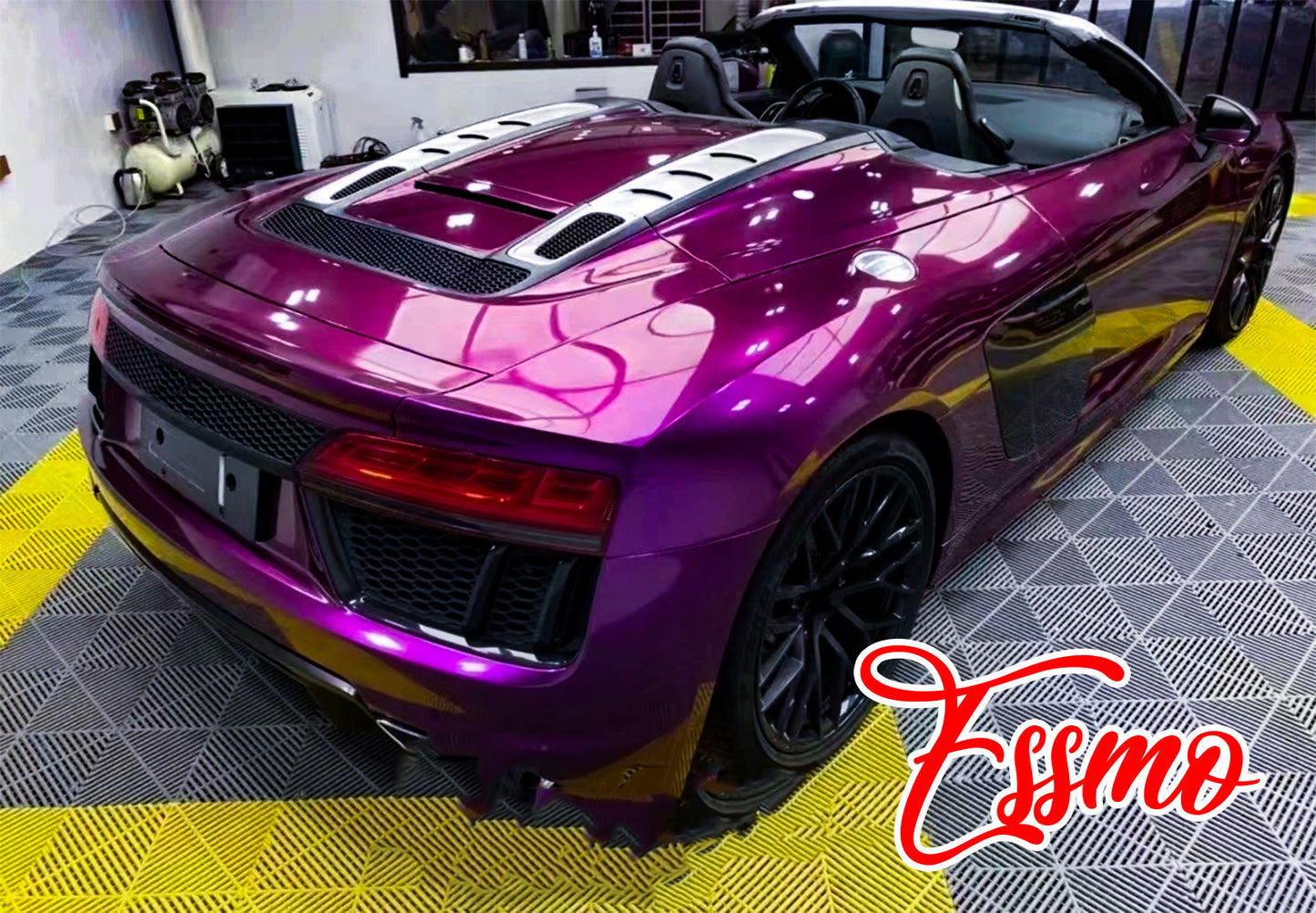 PET Super Gloss Metallic Magenta Purple Vinyl Wrap