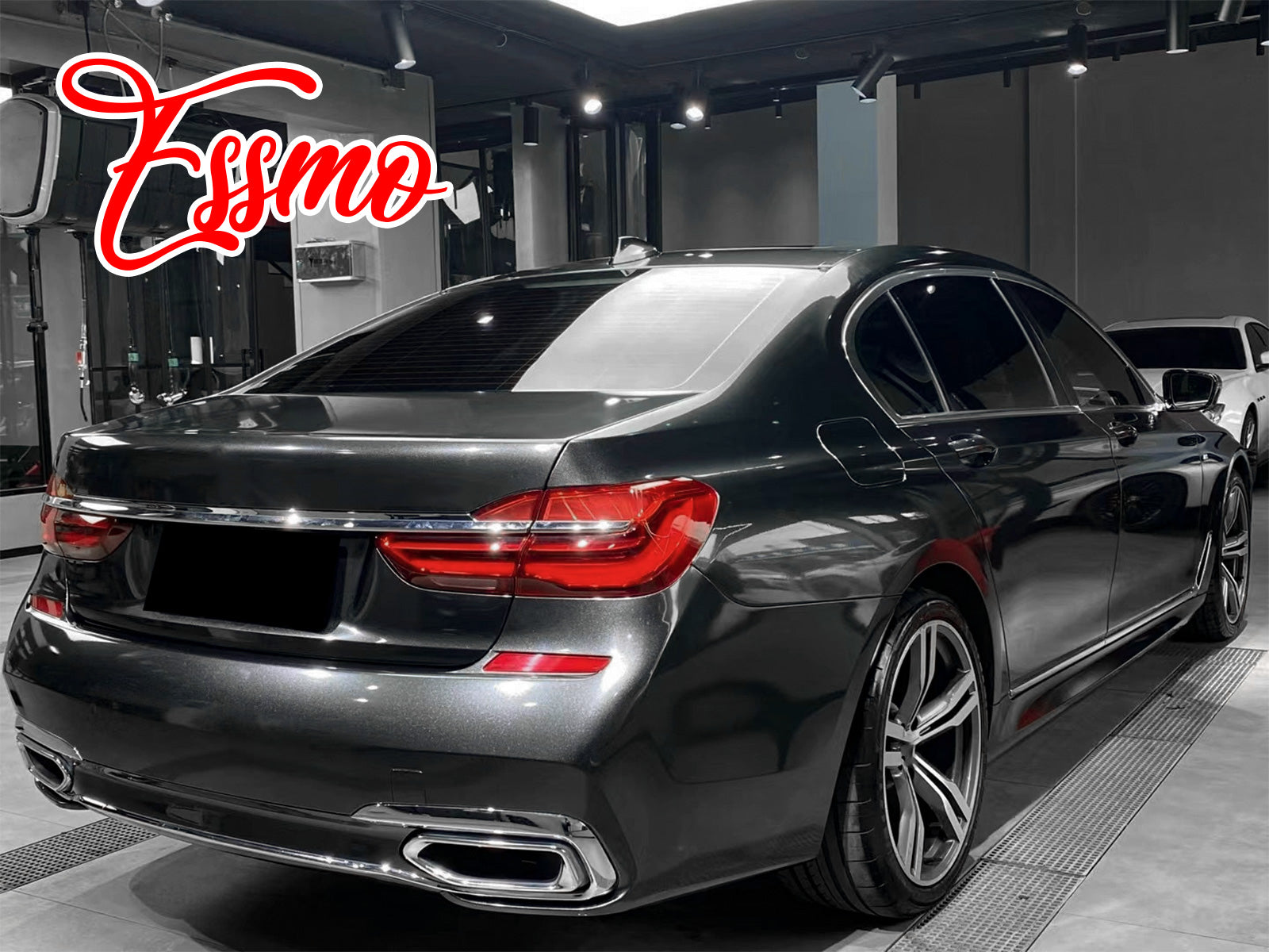 Gloss Metallic Tungsten Gray Vinyl Wrap Vehicle Film