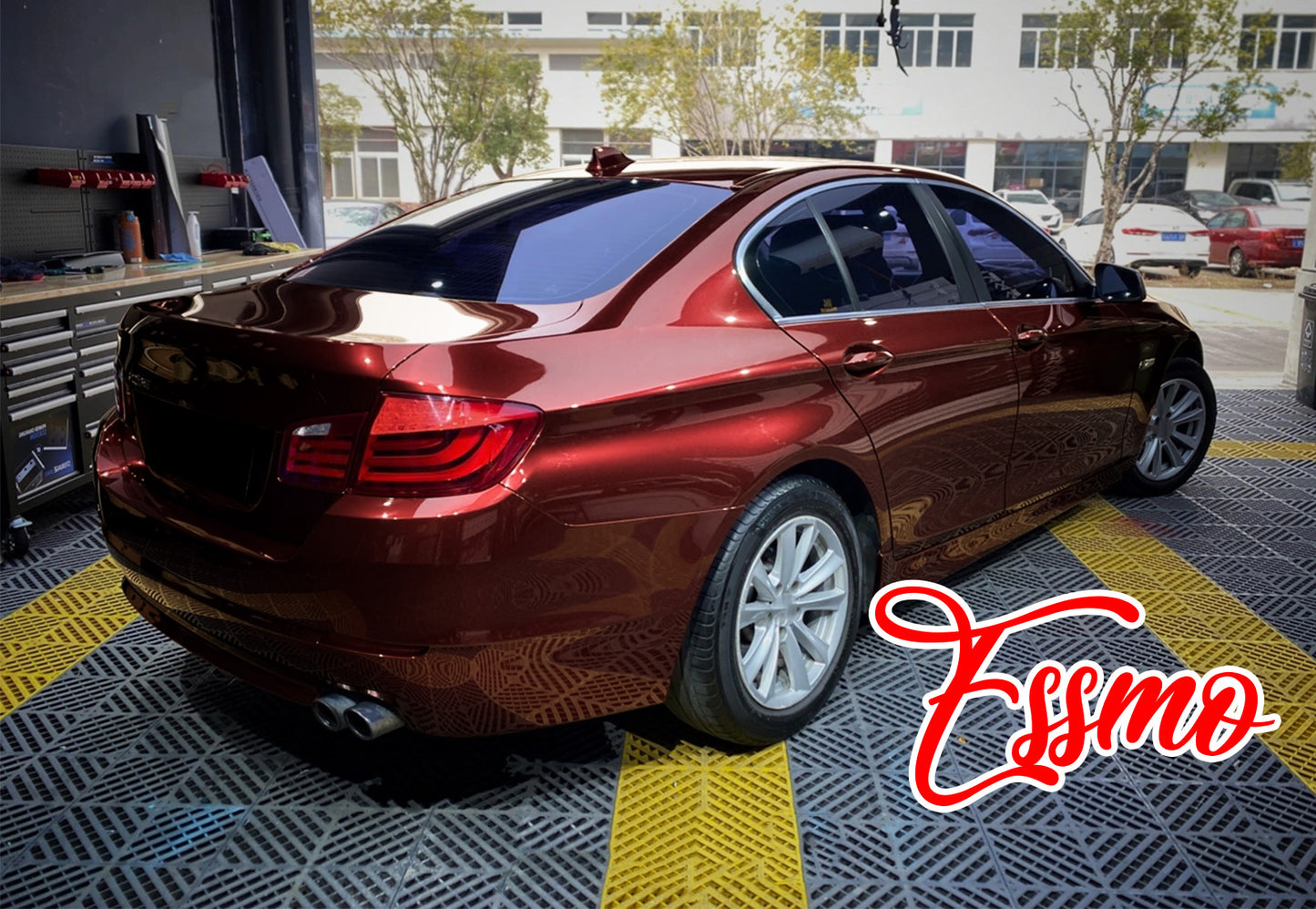 BMW 7 Series Wrap，Best Ravoony Gloss Metallic Vampire Red Car