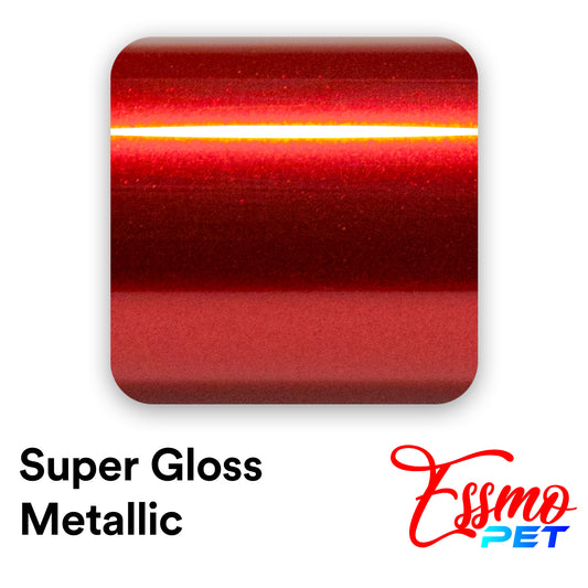 PET Super Gloss Metallic Gem Red Vinyl Wrap