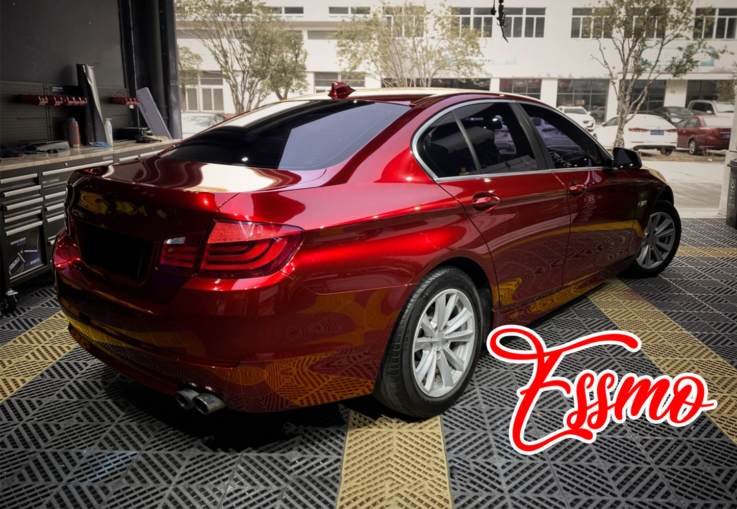 PET Super Gloss Metallic Gem Red Vinyl Wrap