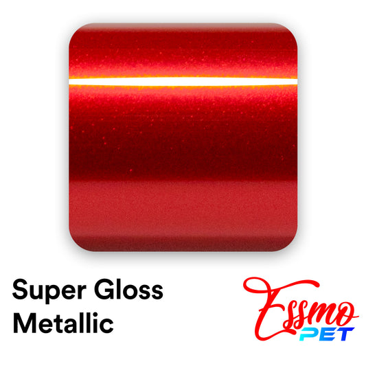 PET Super Gloss Metallic Soul Red Vinyl Wrap