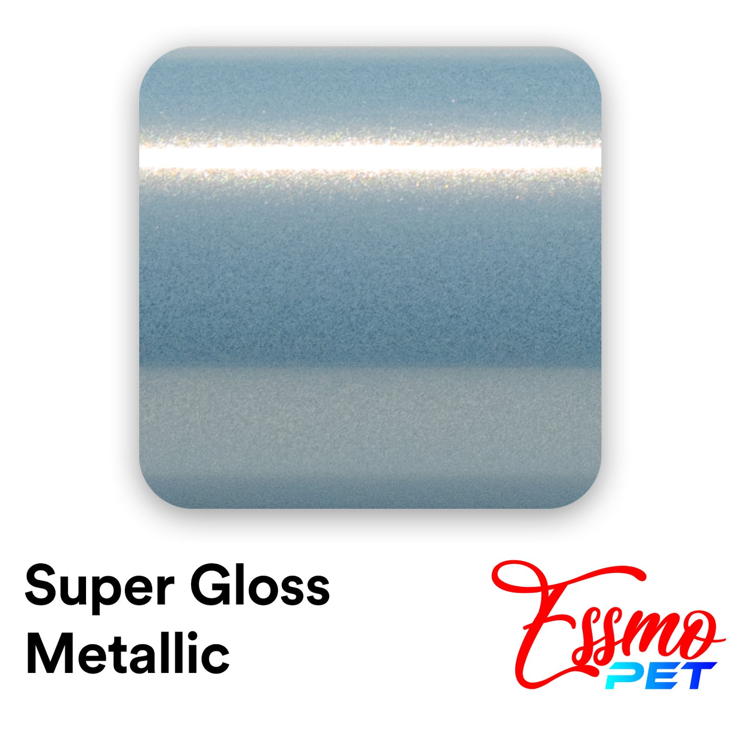 PET Super Gloss Metallic Crystal Blue Vinyl Wrap
