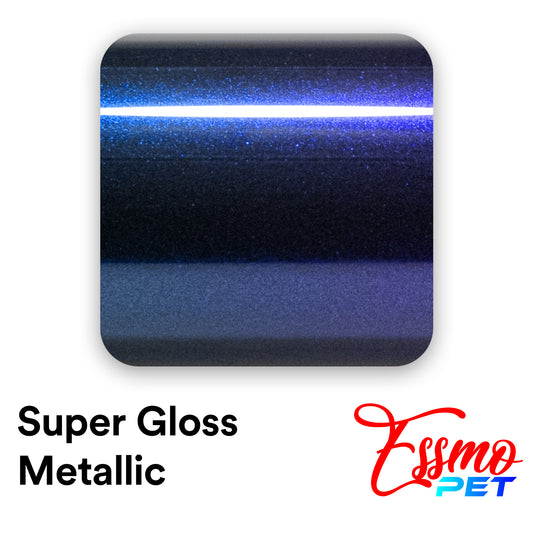 PET Super Gloss Metallic Tanzanite Blue Vinyl Wrap