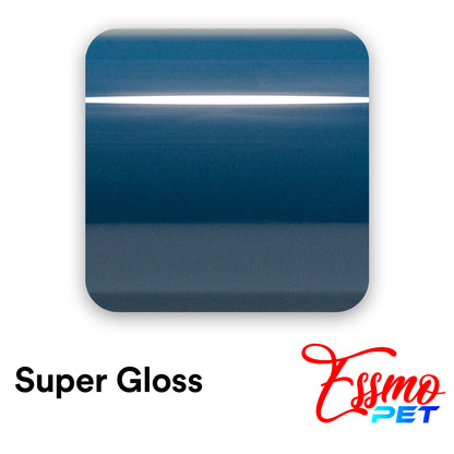 PET Super Gloss Azure Blue Vinyl Wrap