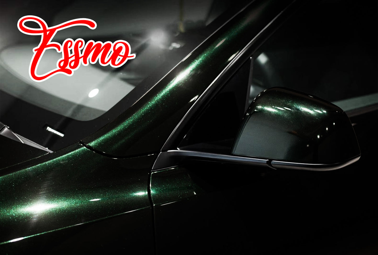 PET Super Gloss Metallic Blackish Green Vinyl Wrap