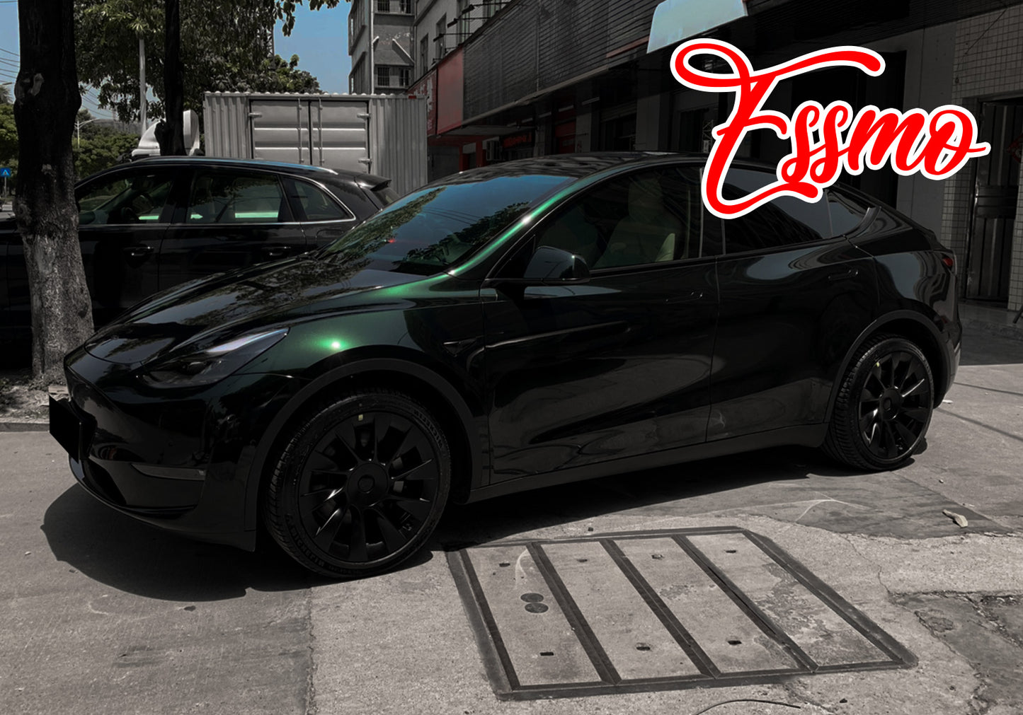 PET Super Gloss Metallic Blackish Green Vinyl Wrap