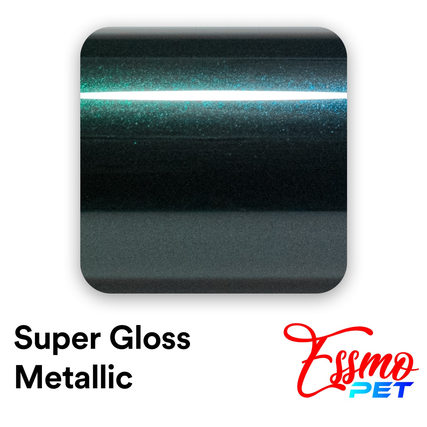 PET Super Gloss Metallic Dark British Green Vinyl Wrap
