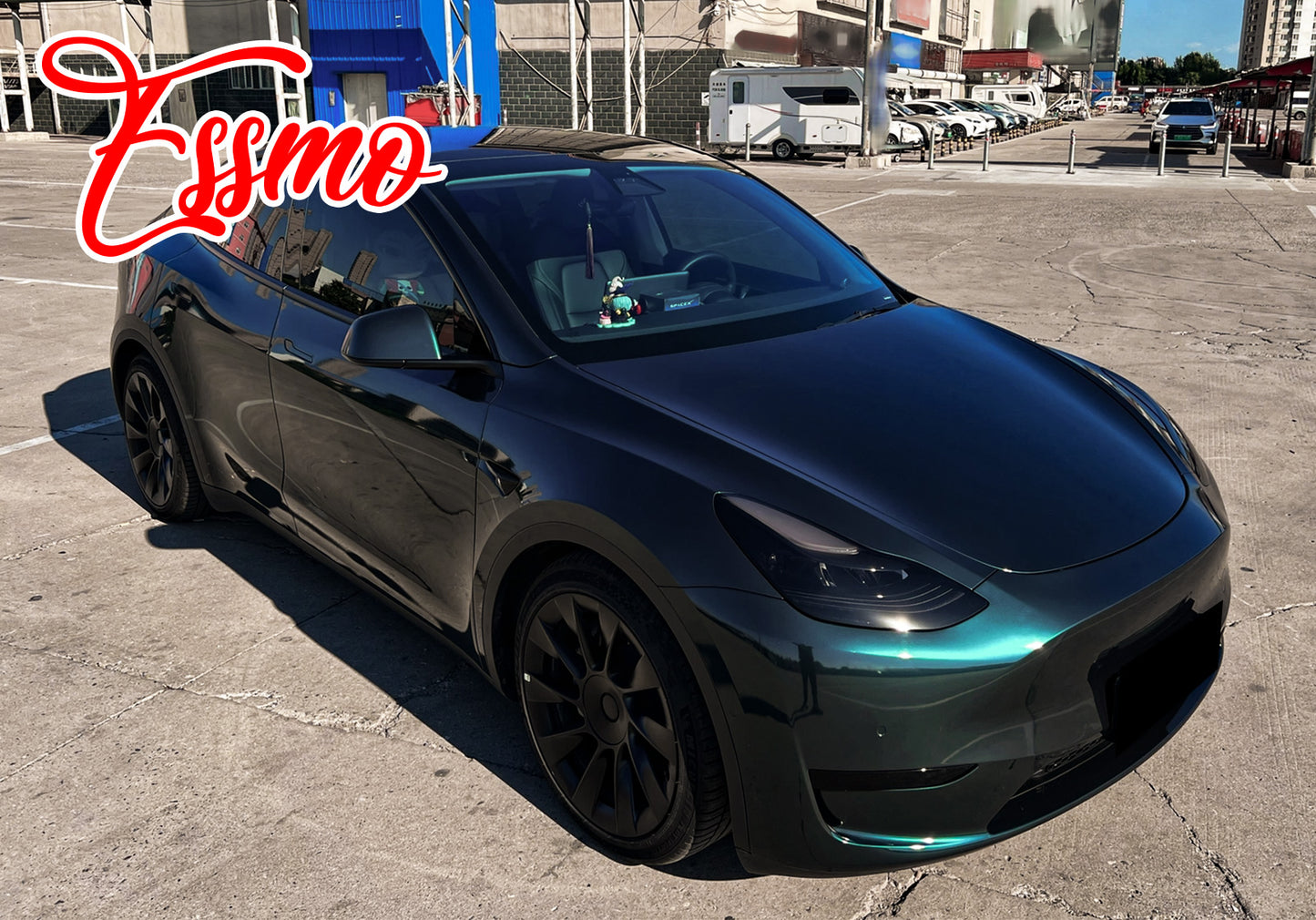 PET Super Gloss Metallic Dark British Green Vinyl Wrap