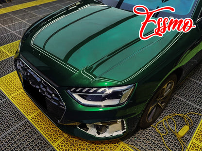 PET Super Gloss Metallic Agate Green Vinyl Wrap