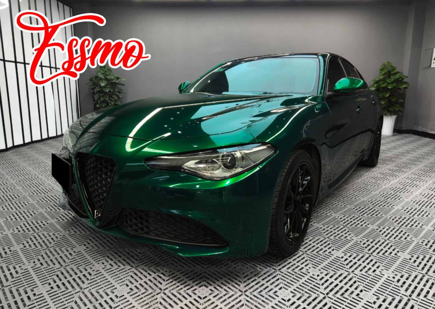 PET Super Gloss Metallic Agate Green Vinyl Wrap