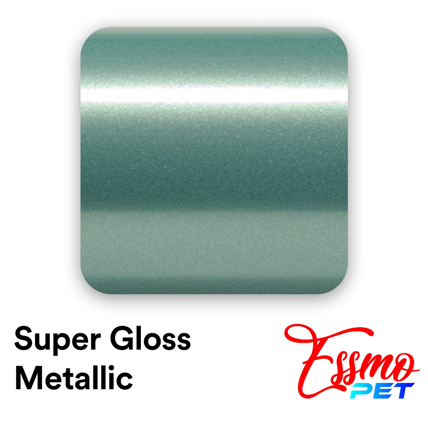 PET Super Gloss Metallic Verde Green Vinyl Wrap