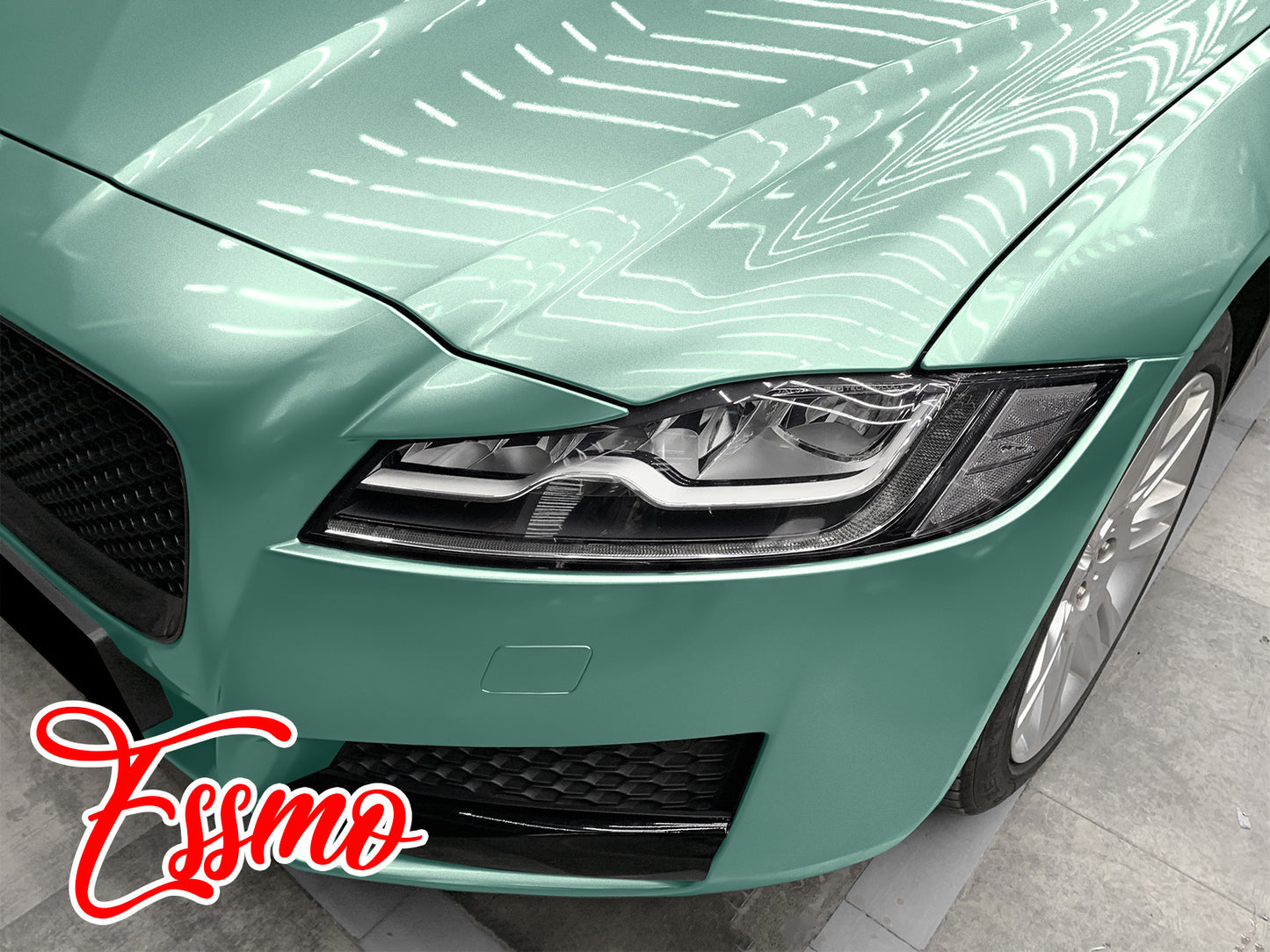 PET Super Gloss Metallic Verde Green Vinyl Wrap