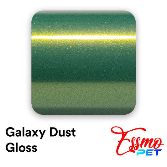 PET Galaxy Dust Gloss Emerald Green Vinyl Wrap