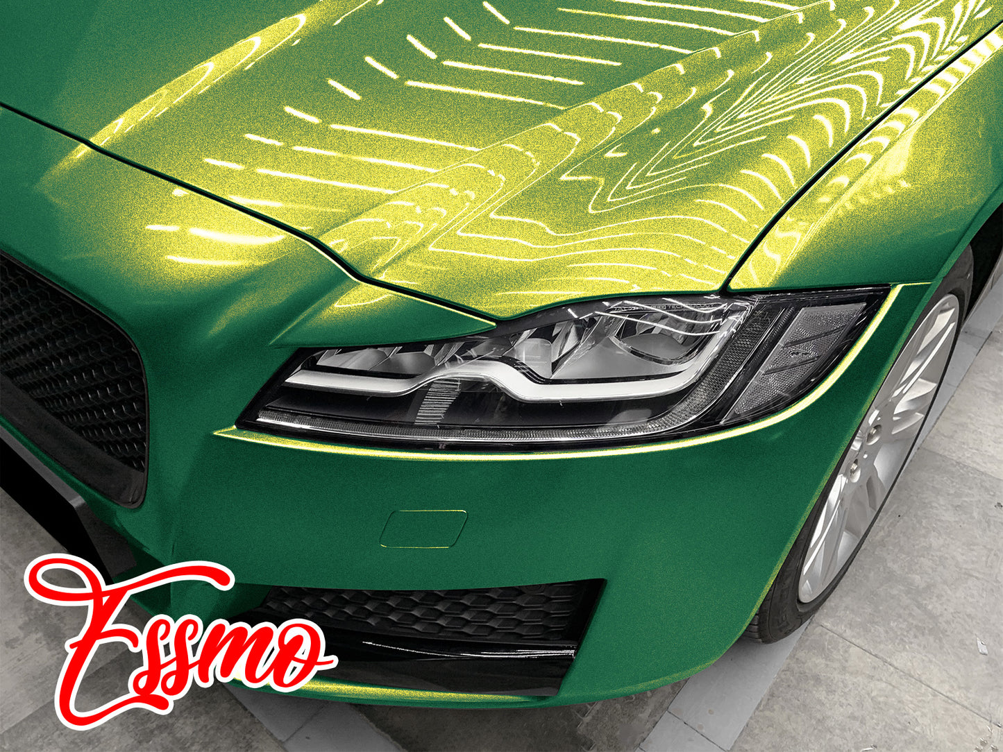 PET Galaxy Dust Gloss Emerald Green Vinyl Wrap