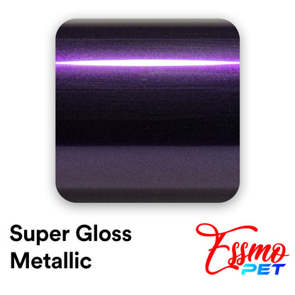 PET Super Gloss Metallic Midnight Purple Vinyl Wrap