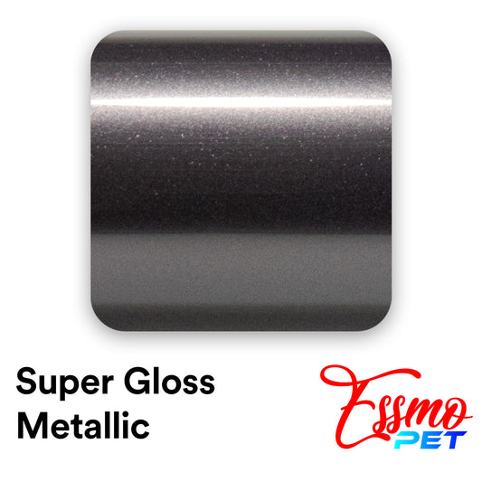 PET Super Gloss Metallic Chronos Gray Vinyl Wrap