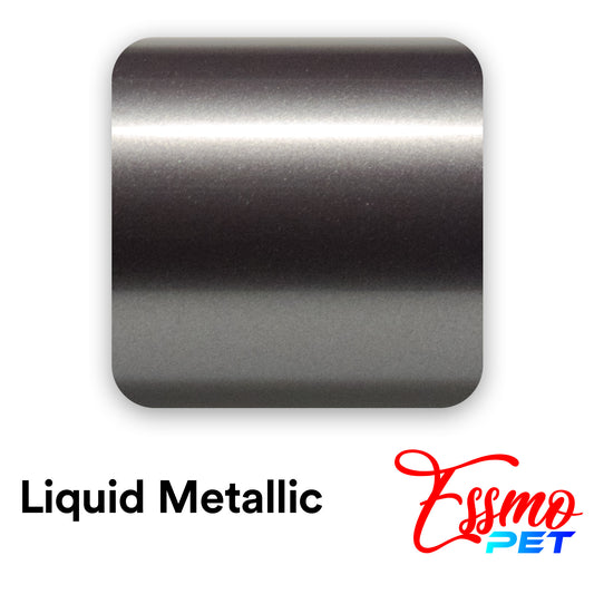 PET Liquid Metallic Gunmetal Gray Vinyl Wrap