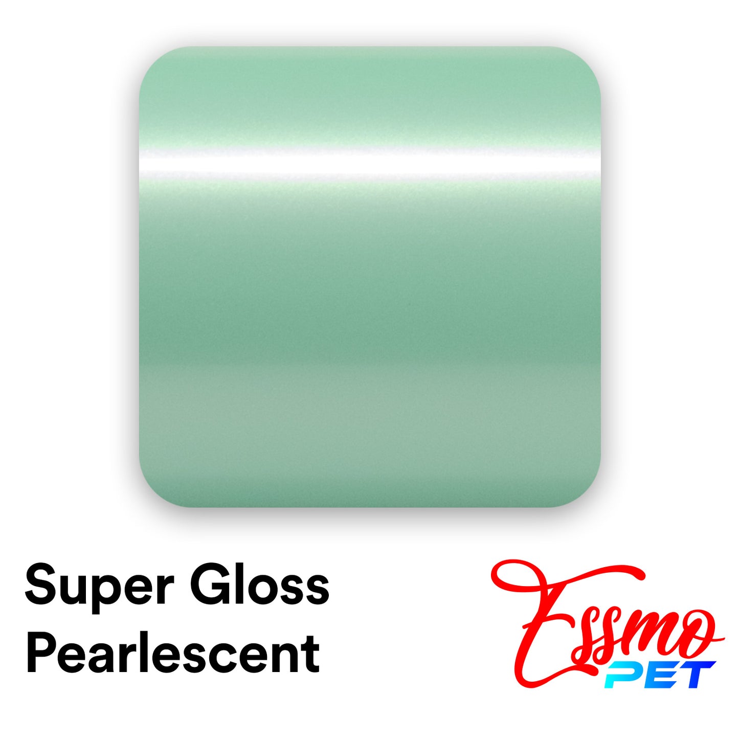 PET Super Gloss Pearlescent Emerald White Vinyl Wrap