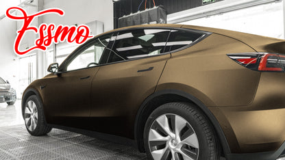 PET Matte Metallic Coffee Vinyl Wrap