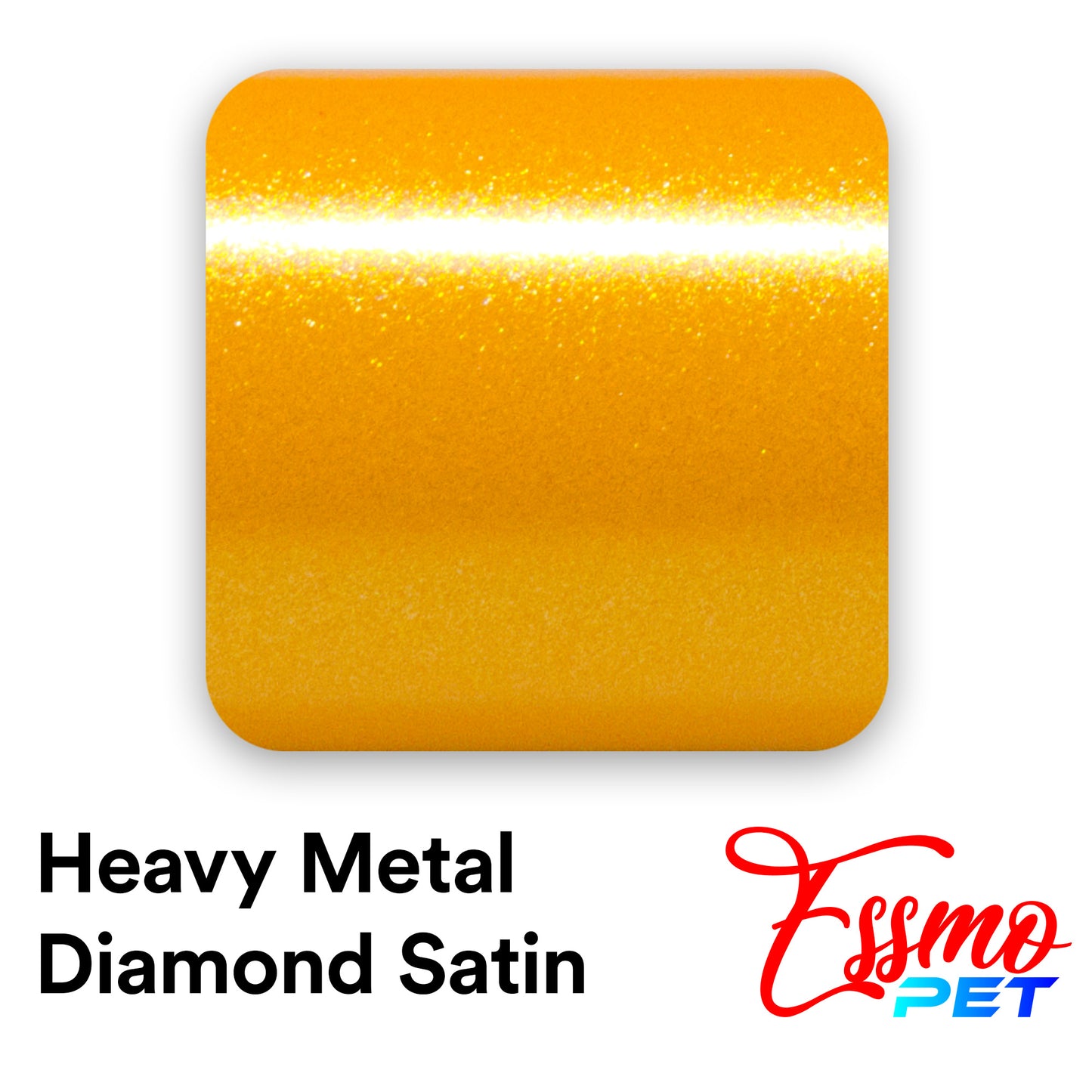 PET Heavy Metal Diamond Satin Energetic Yellow Vinyl Wrap